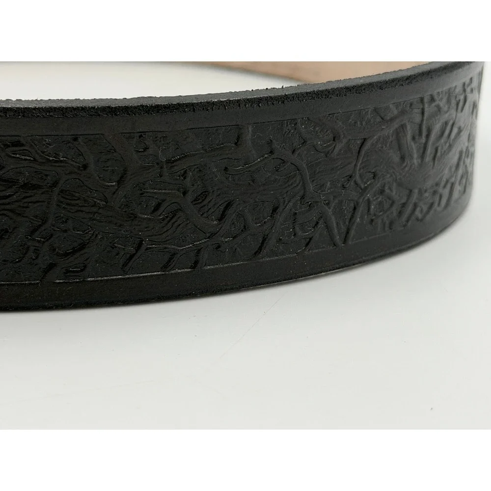 Siskiyou Buckle Co Western Belt Black Leather Arrowhead Eagle USA